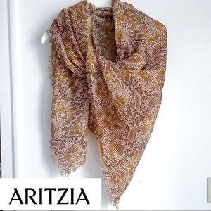 ARITZIA AUXILIARY Snakeskin Wool Blanket Scarf